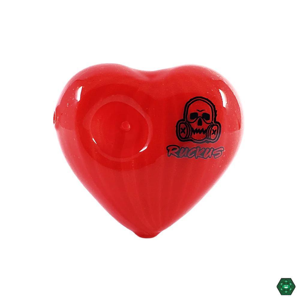Ruckus Glass Pipe - Heart Shape