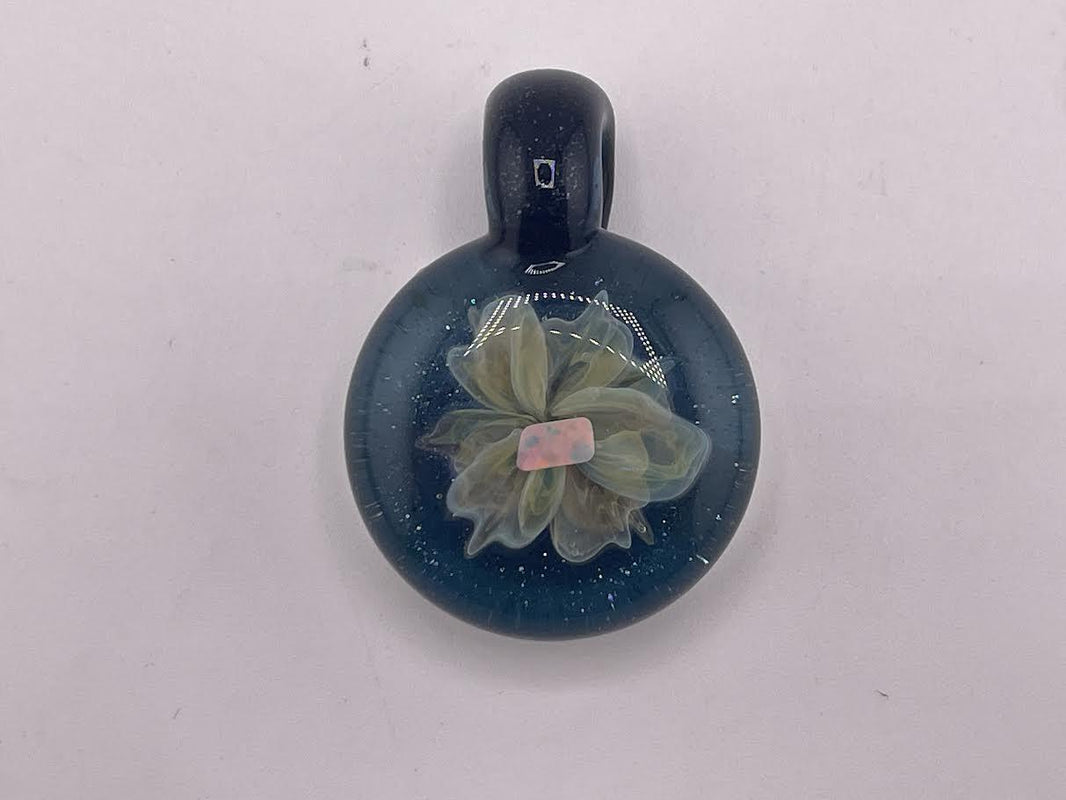 Danny W Glass Pendat - Encased Opal