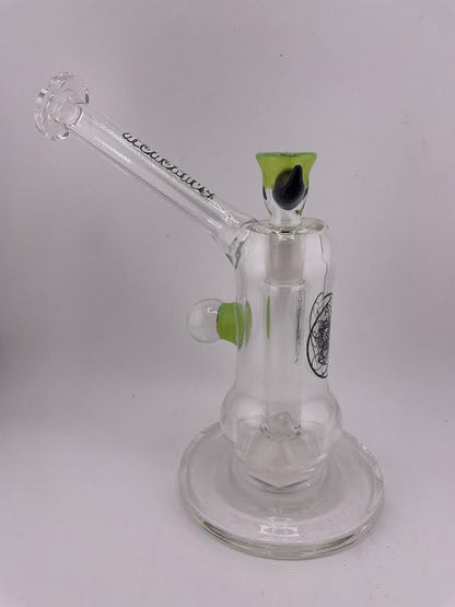 Highgrade Glass - Clear Sacred Geometry w/ Colored accent Recessed Joint Bub