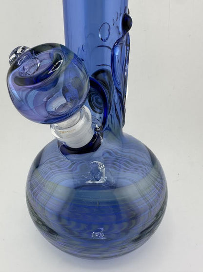 JP Killman Glass Flower Beaker - Classic Cobalt Fume 14mm