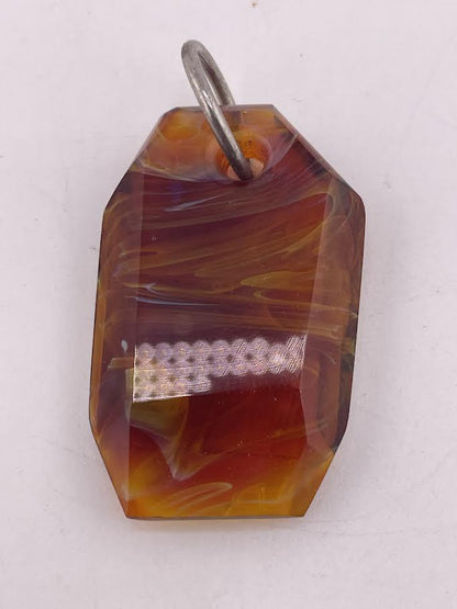 Brando Glass Pendant - Polished Facet Tab