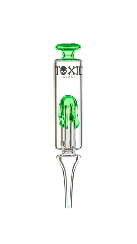 Toxic Drip Nectar Collector TXNC30 with green accents, designed for smooth hits and precision dabbing.