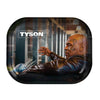 Mike Tyson small rolling tray featuring iconic image, 10.5" x 6.5", premium durable design for cannabis enthusiasts.