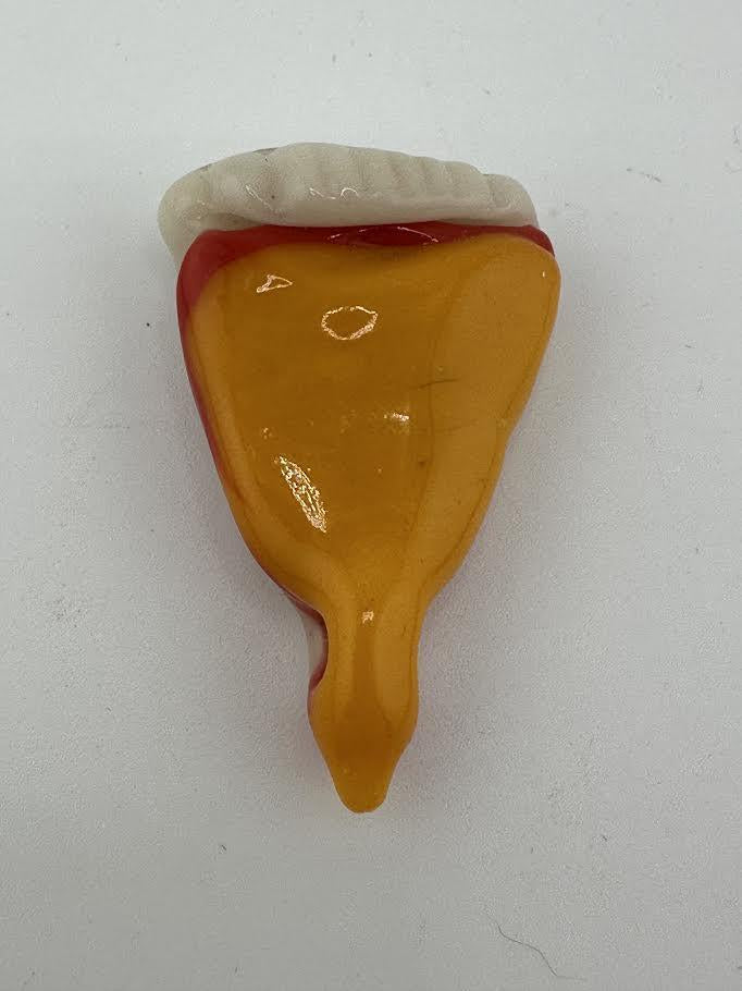 Cheese Pizza Glass Pendant - Unknown Artist