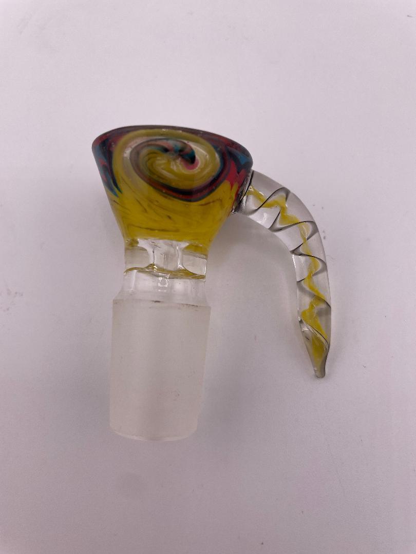 Import Glass 18mm Bowl / Slide - Wig Wag Funnel w/ Handle