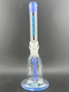 Highgrade Glass Mini Beaker - Color Accented Lip Wrap & Downstem w/ Wig Wag Reversal Bottom 10mm 45°