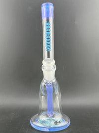 Highgrade Glass Mini Beaker - Color Accented Lip Wrap & Downstem w/ Wig Wag Reversal Bottom 10mm 45°