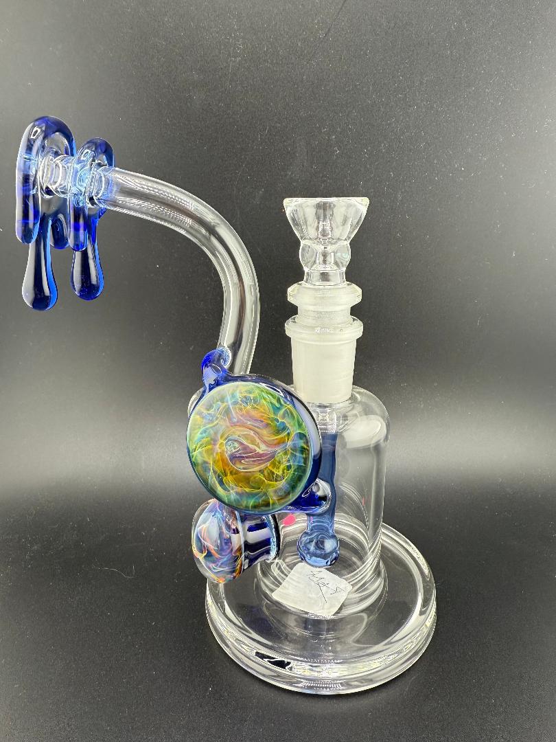 Beer Glass Blue Drip Rig 10mm 90°