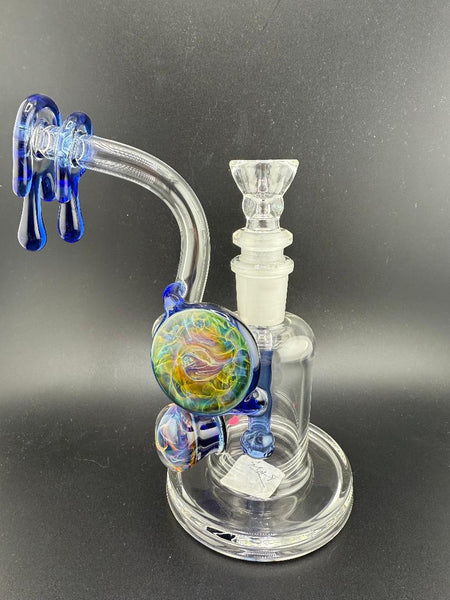 Beer Glass Blue Drip Rig 10mm 90°