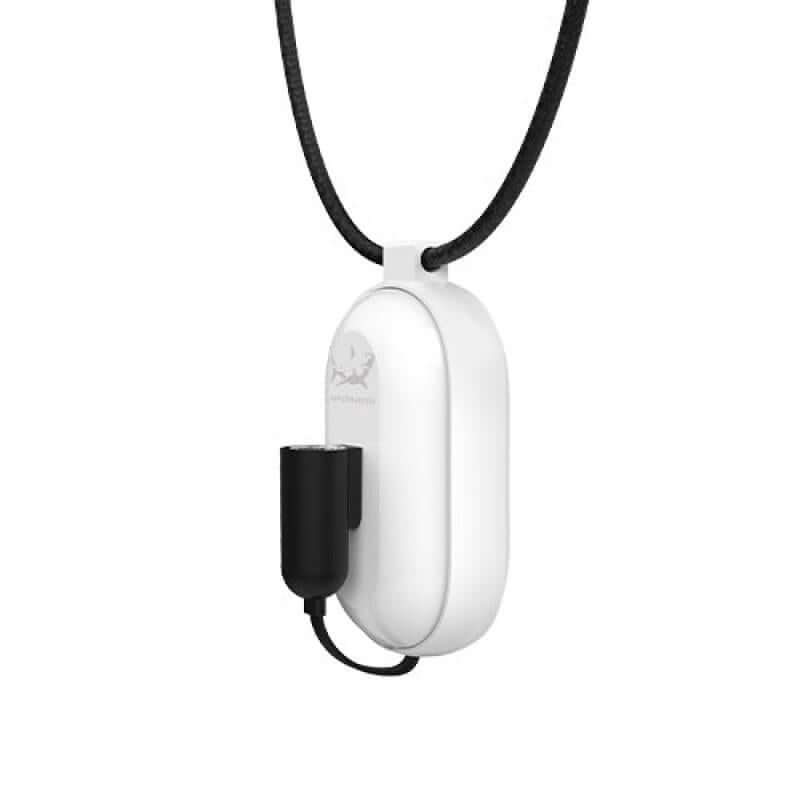 Hamilton Gamer 510 Battery in white with lanyard for hands-free gaming and vaping convenience.