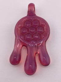 Brando Glass Pendant  Pink Honeycomb Dip