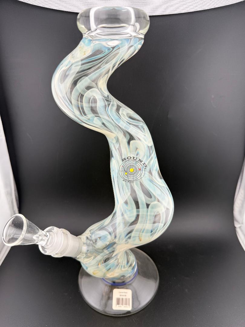 Round Glass Curvie Zong Flower Piece 14mm 45°