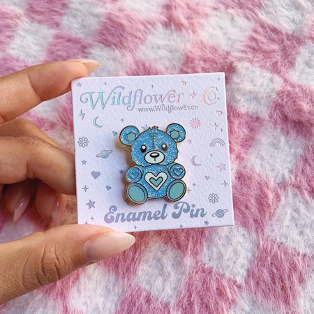 Wildflower Co. Teddy Bear Enamel Pin