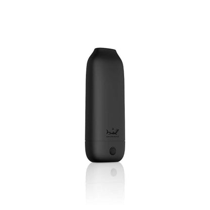 Cloak V2 vape device in sleek black with button for adjustable voltage settings and wax coil for concentrates.