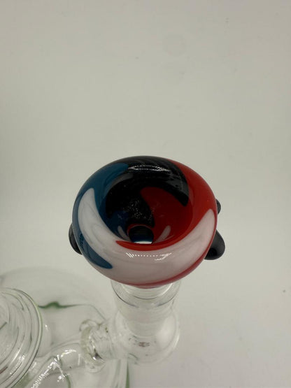 Filla John Glass Dead Red, White & Blue 14mm Bowl