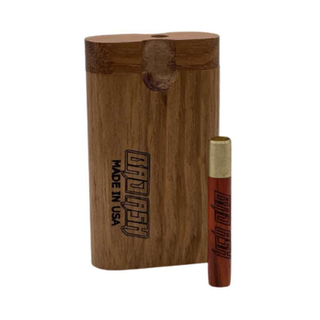 Bad Ash Dugout - Small, compact wooden storage system made from exotic hardwoods, ideal for discreet users.