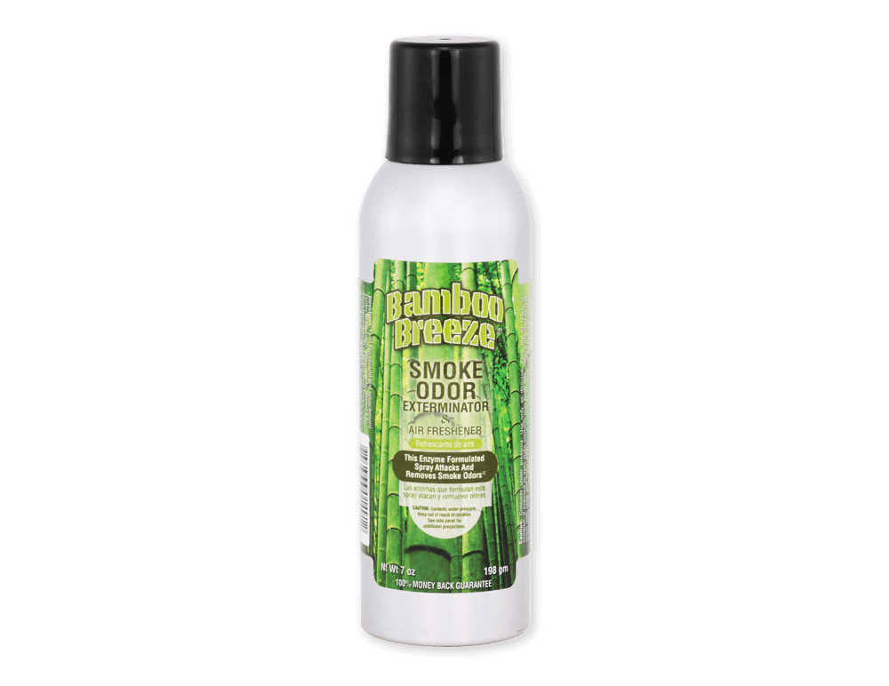 Bamboo Breeze Smoke Odor Exterminator 7oz spray for fast-acting odor elimination in homes and travel.