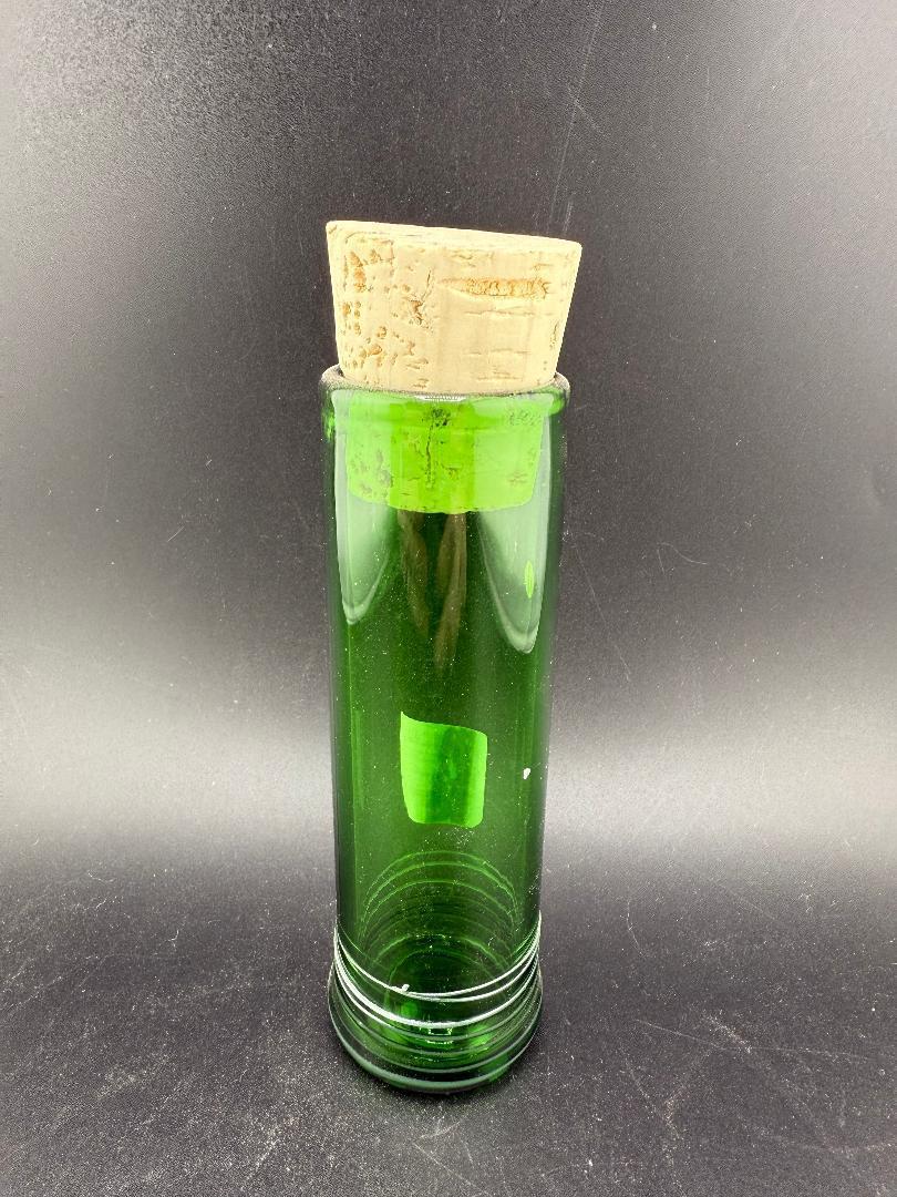 Filla John Glass Tall Nug Cork Jar - Green