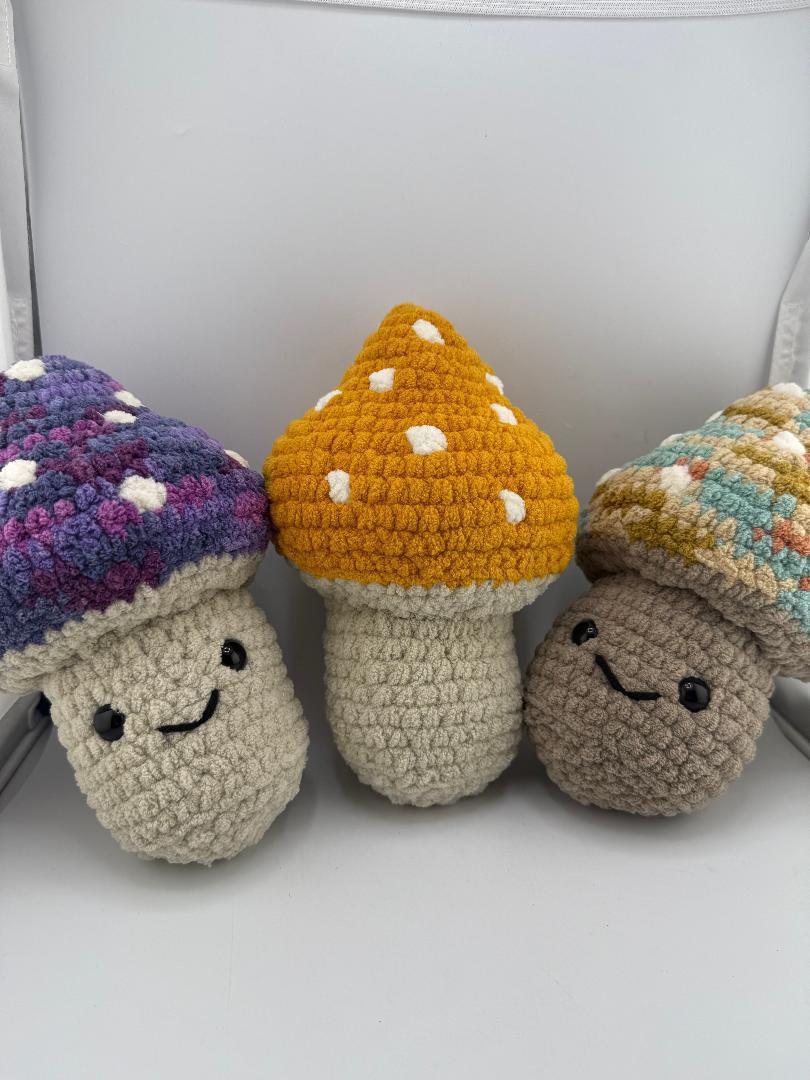 Plush Delight Crochet Mushroom Plushy