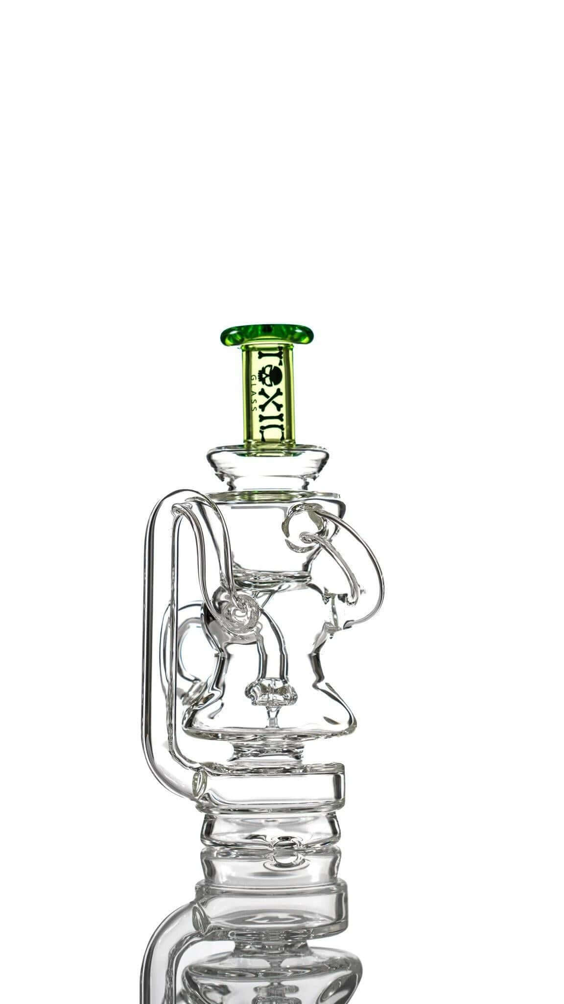 Toxic Glass TXAT15 Recycler attachment with intricate design for Puffco Peak, enhancing flavor and filtration.