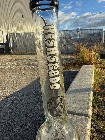 Highgrade Glass Flower Beaker - Wig Wag Reversal Bottom, Downstem, & Bowl 14mm 45°