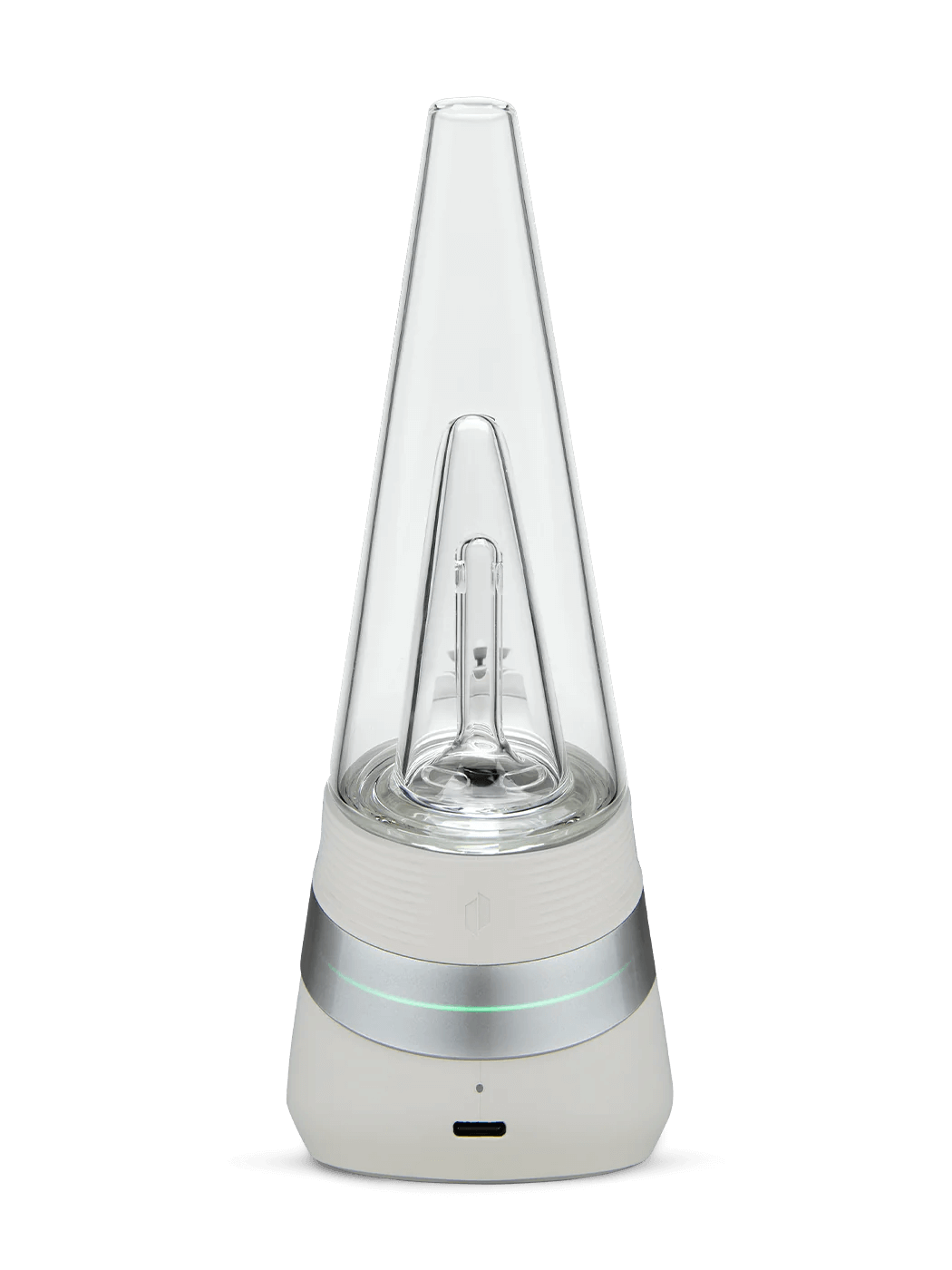 Puffco New Peak vaporizer with transparent glass and premium design for effortless dabbing experience.