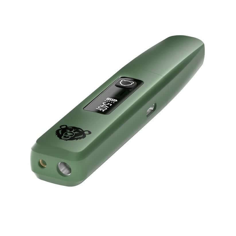 Bear Quartz Trio 2.0 Hot Knife / Light / IR Thermometer in sleek green design, combining precision tools for enhanced functionality.