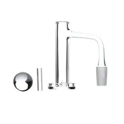 Bear Quartz Control Tower V1 Quartz Banger Set featuring a sleek design with marble and seamless joint for optimal dabbing.