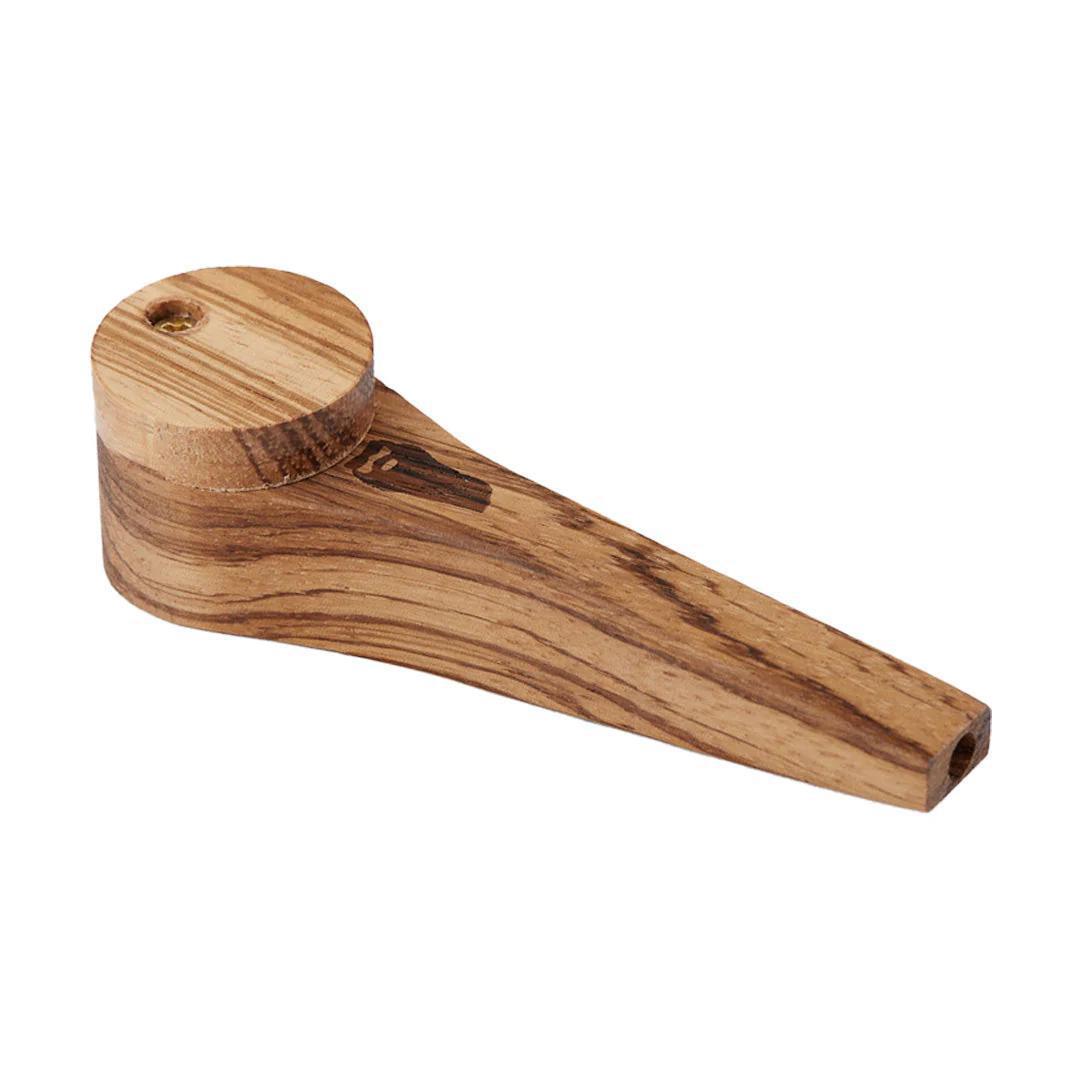 Bearded HP-2 Handpipe - Handcrafted wooden pipe with secure lid, measuring 4 1/8 inches, showcasing American craftsmanship.