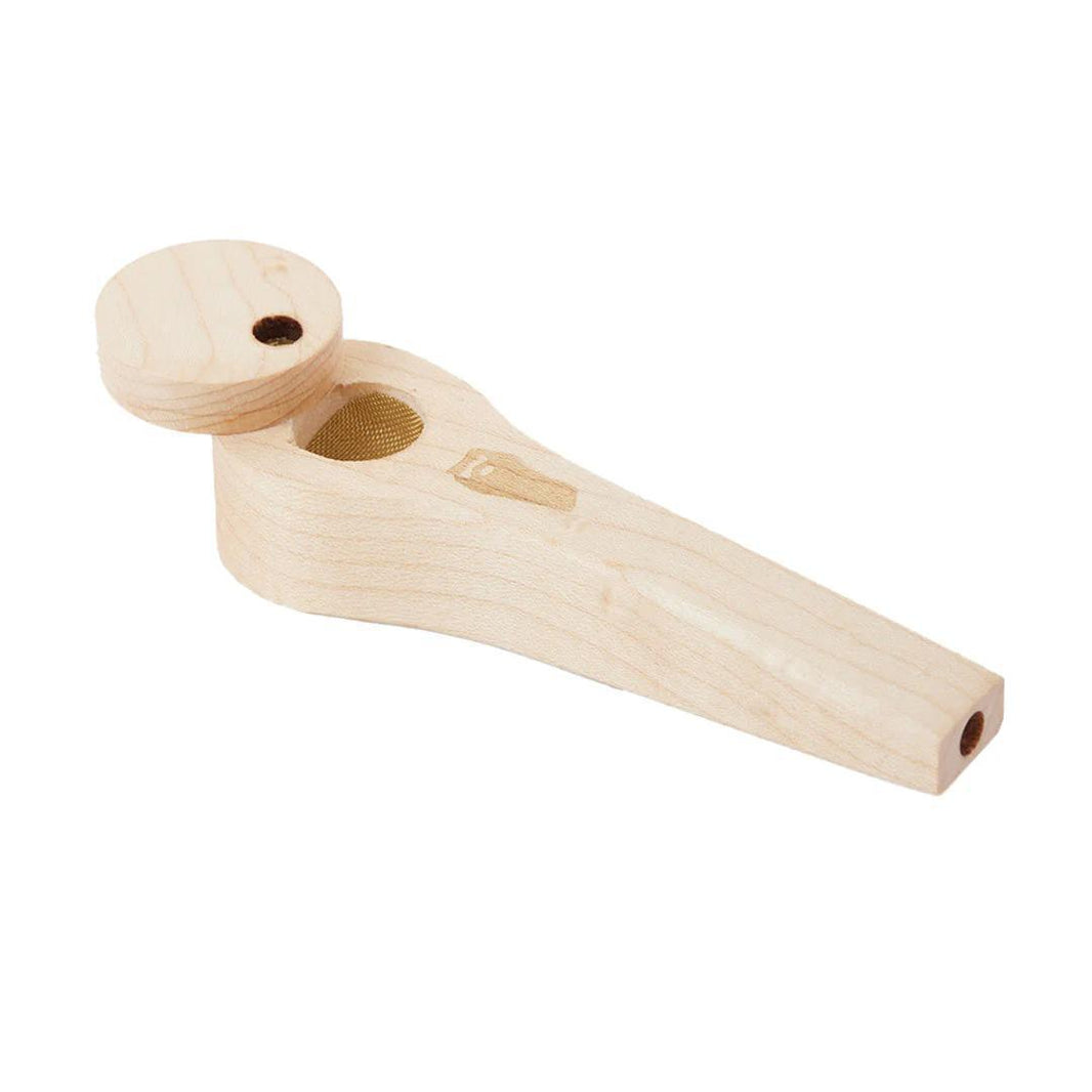 Bearded HP-2 Handpipe - Handcrafted wooden smoking pipe with secure lid, made in Spearfish, South Dakota.