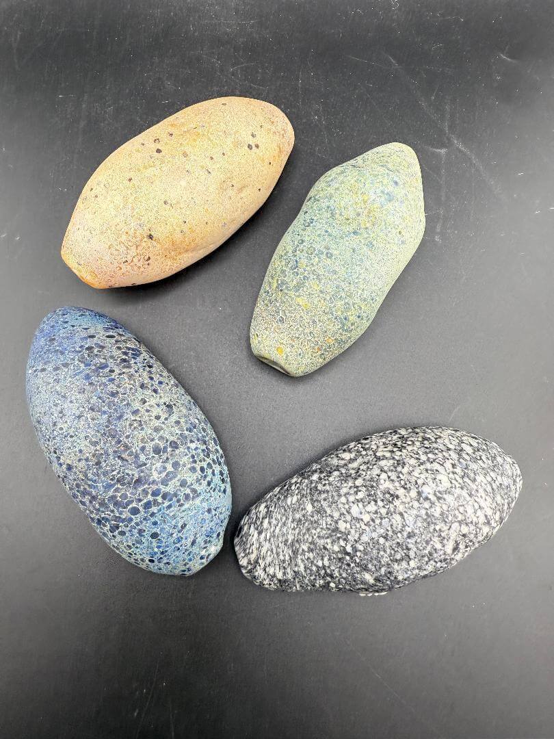 Berning Glass Novelty Pipe - Speckled Rock Pipe showcasing speckled stone design and textures.