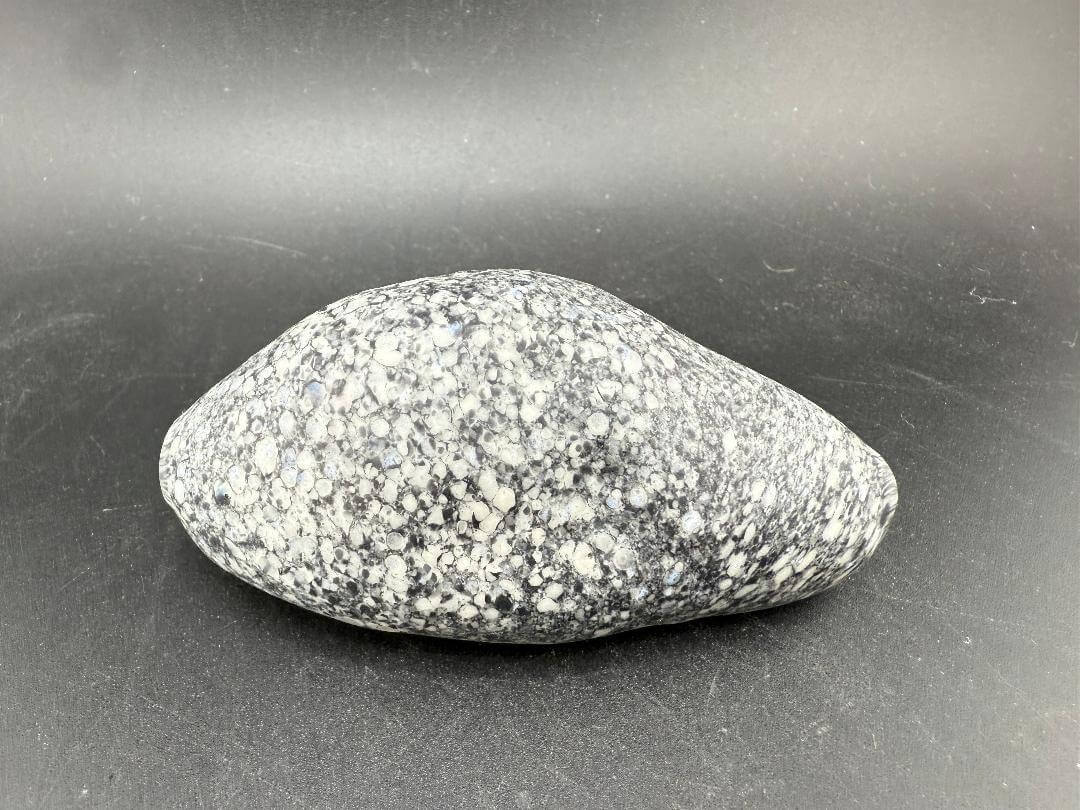 Berning Glass Novelty Pipe - Speckled Rock Pipe resembling a natural speckled stone with unique texture.