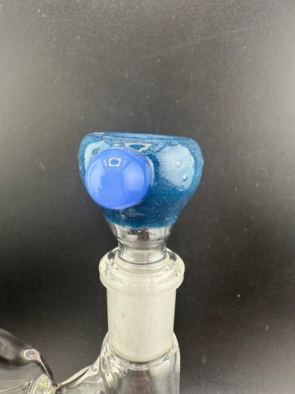Highgrade Glass Single Color Teal Blue 14mm Bowl piece
