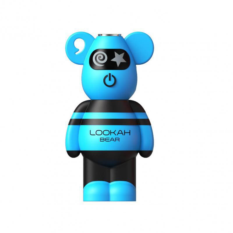 Lookah Bear 510 battery in blue design with adorable bear shape and soft silicone body for cartridges.