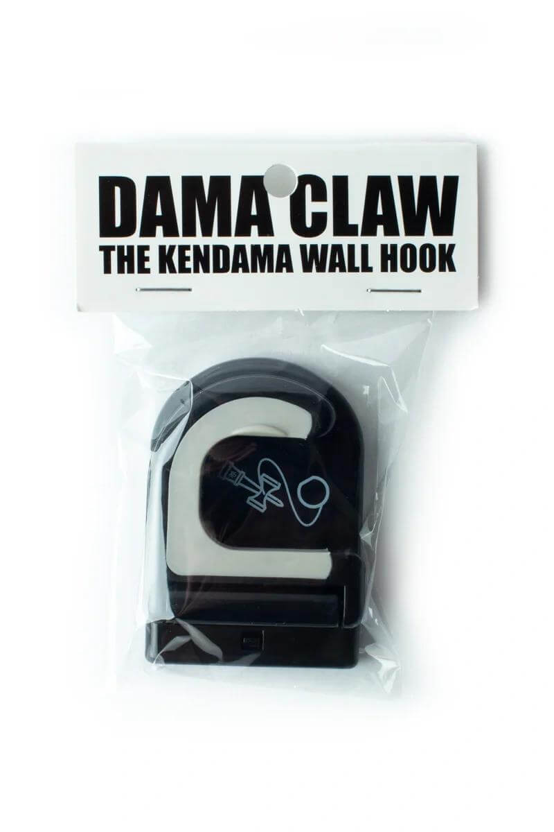 Dama Claw kendama wall hook packaged for easy display and organization of kendama collections.