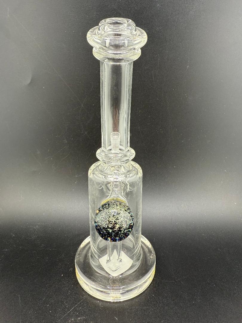 Crondo Glass Clear Banger Hanger w/ Dichro Marble 14mm 90°