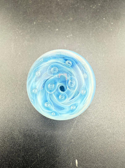 Danny W Glass Marble - 24mm Blue Bubble Trap / Implosion