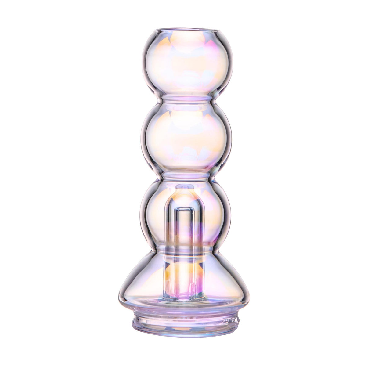 Big Fun! Puffco Peak Glass - Bubble Peak Top with iridescent finish and unique bubble stack design.