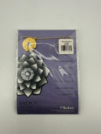 Bitsy Gemstone Birth Month Necklace displayed in packaging with April crystal and elegant design.