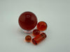 Bowman Glass 4pc Oversized Slurper Set, handcrafted red borosilicate glass marbles for dabbing