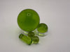Bowman Glass Oversized Terp Slurper Marble Set 4pc in green, handcrafted American borosilicate glass for dabbing.