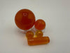 Bowman Glass oversized terp slurper marble set - 4pc in amber color, handcrafted from American borosilicate glass.