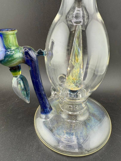 Brando Glass Blooper - Space Tech with Fumed Spike Perc 10mm 90° showcasing its intricate design and percolator.