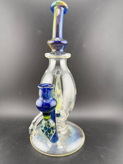 Brando Glass Blooper - Space Tech with Fumed Spike Perc 10mm 90° featuring unique space-inspired design.