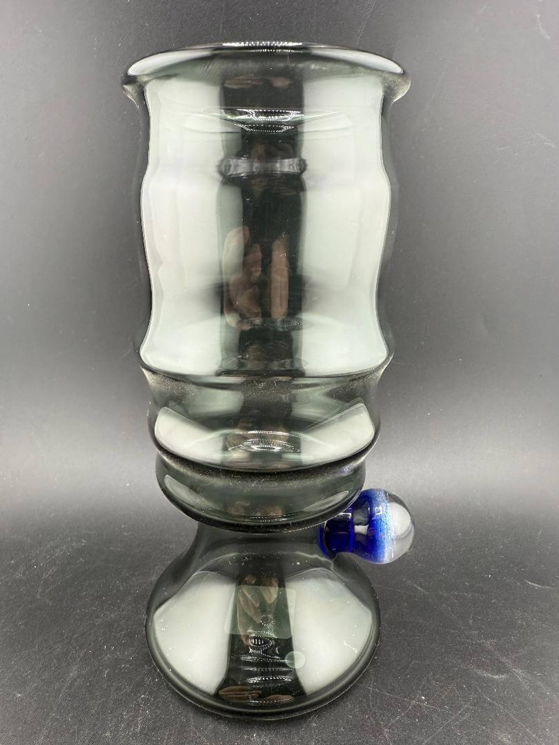 Brando Glass Handcrafted Heady Cup w/ Dichro Marble Attachment - Smoke showcasing intricate design and dichroic marble.