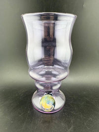 Brando Glass Handcrafted Heady Cup w/ Fumed Marble Attachment - Purple showcasing artistic design and vibrant colors.