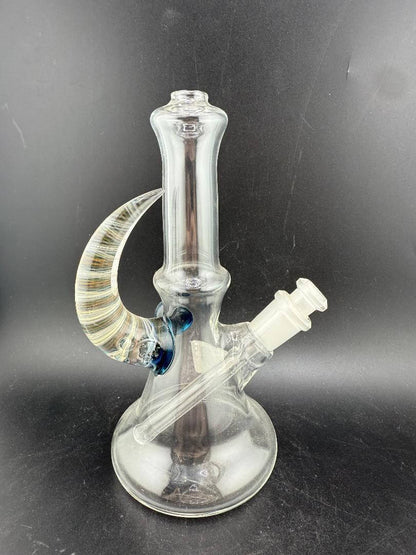 Brando Glass Mini Beaker - Fumed Horn & Grateful Dead Millies 10mm 45° featuring elegant design and functionality.