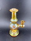 Brando Glass Mini Fumed Moon Shine Jug Rig 10mm 90° w/ Mille Attachment in colorful glass design.