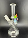 Brando Glass Mushroom Growth Banger Hanger Rig – 10mm 45° Joint featuring colorful mushrooms and clear glass.