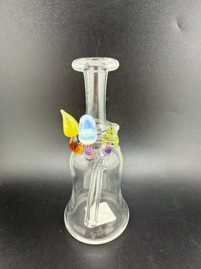 Brando Glass Mushroom Growth Banger Hanger Rig 10mm 90° with colorful mushroom accents and clear glass design.